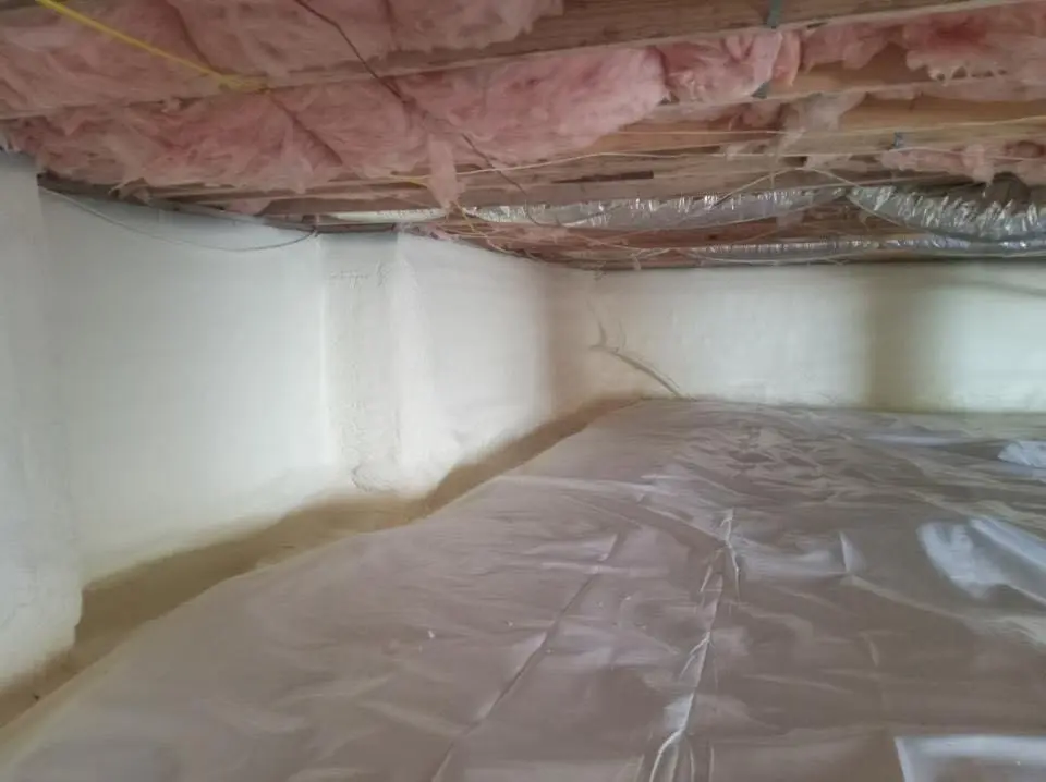 Crawl space encapsulation with closed-cell spray foam for Attic Insulation in Harlingen